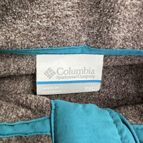 Columbia Men's XXL Fleece Long Sleeve Pullover 1/4 Snap Purple Blue Jacket - Picture 4 of 7